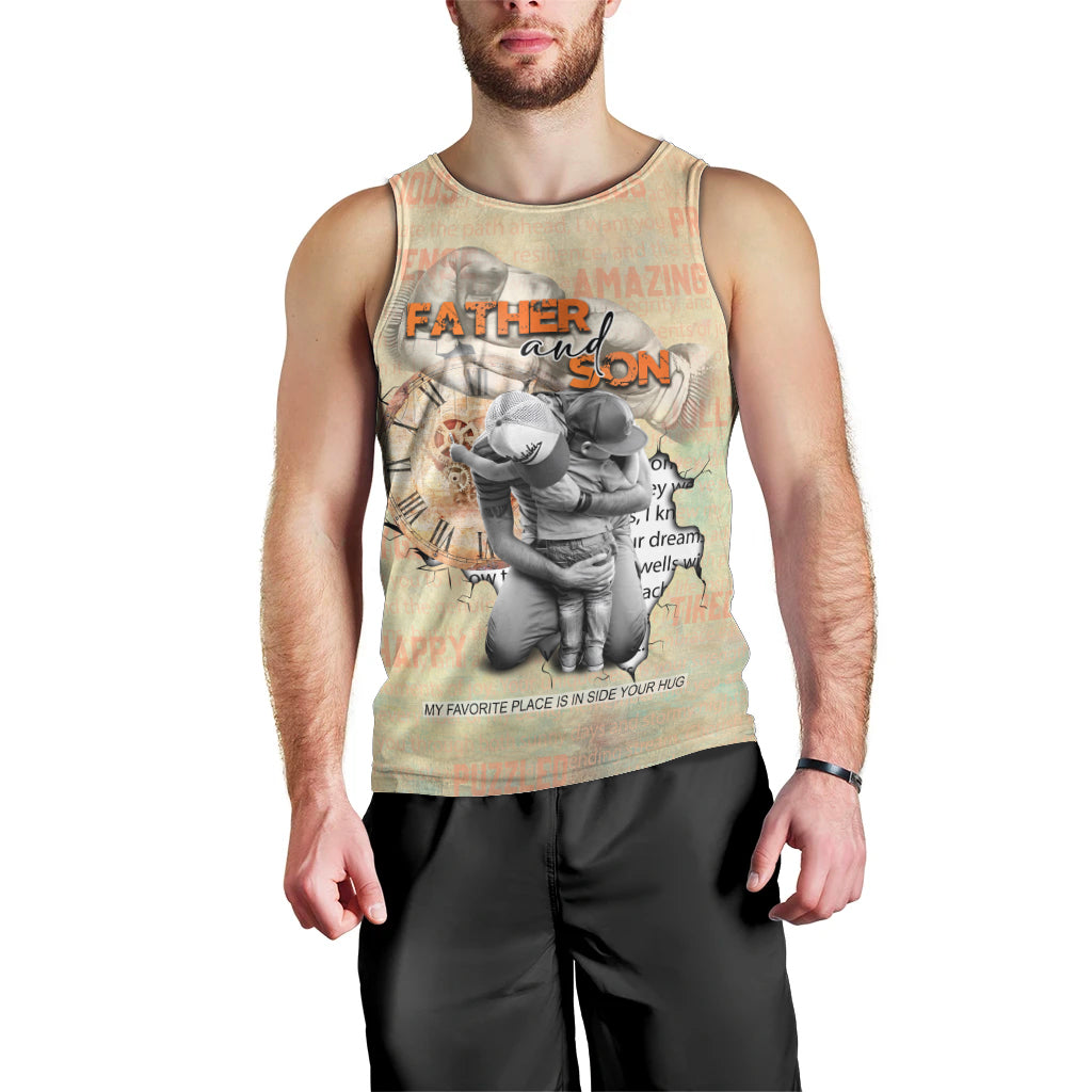 Personalized Father And Son Men Tank Top Gift for Dad - Wonder Print Shop