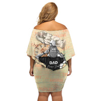 Personalized Father And Son Off Shoulder Short Dress Gift for Dad - Wonder Print Shop