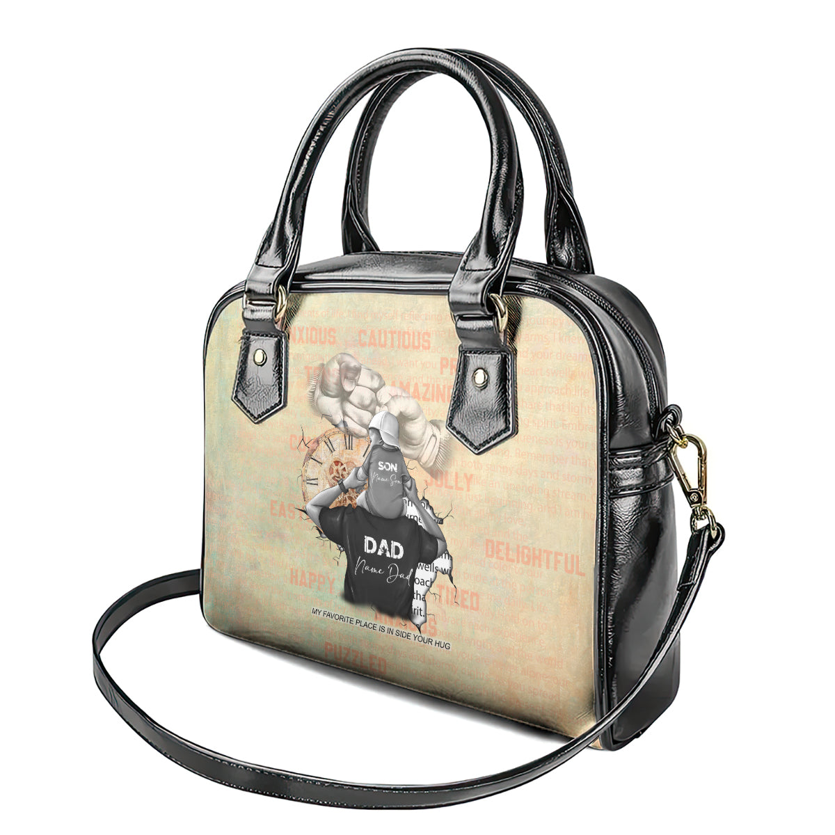 Personalized Father And Son Shoulder Handbag Gift for Dad