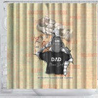Personalized Father And Son Shower Curtain Gift for Dad