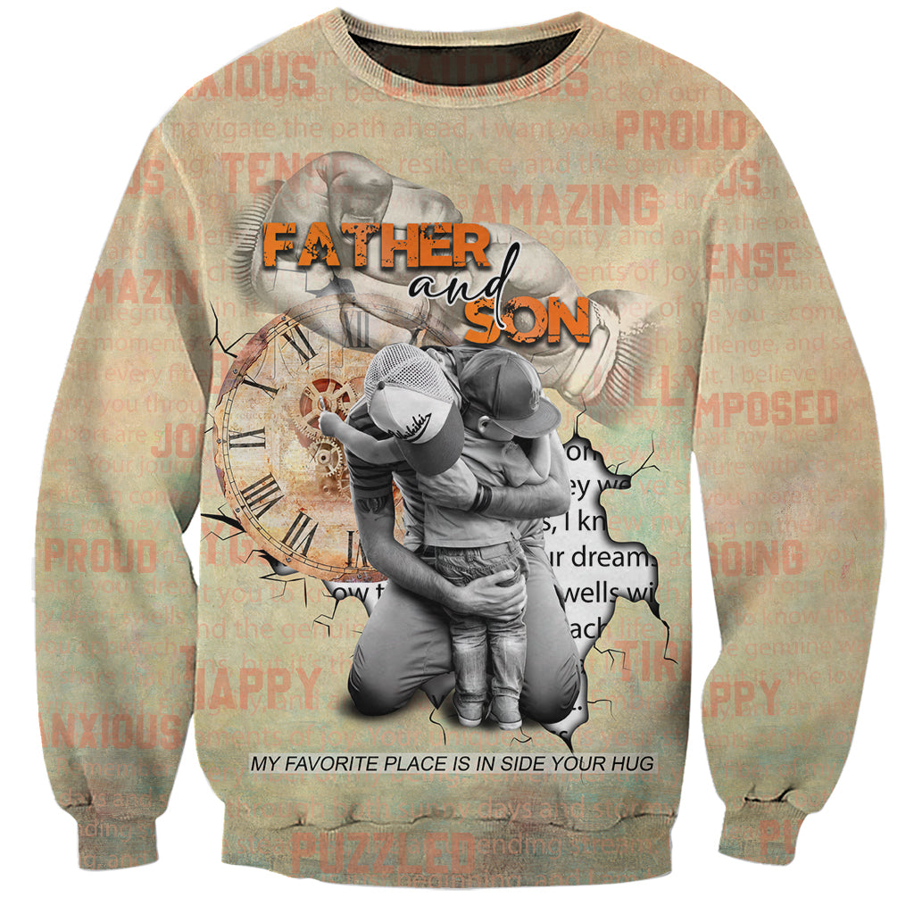 Personalized Father And Son Sweatshirt Gift for Dad - Wonder Print Shop