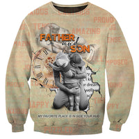 Personalized Father And Son Sweatshirt Gift for Dad - Wonder Print Shop