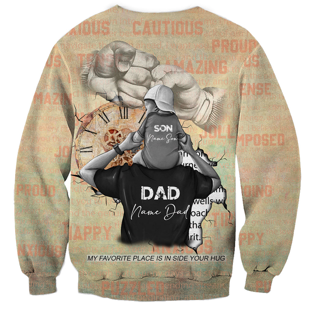 Personalized Father And Son Sweatshirt Gift for Dad - Wonder Print Shop