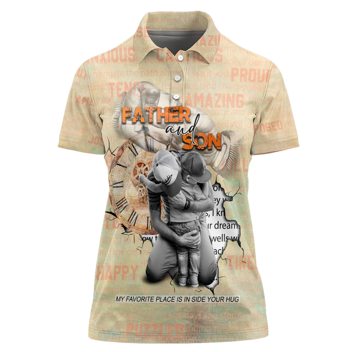 Personalized Father And Son Women Polo Shirt Gift for Dad - Wonder Print Shop