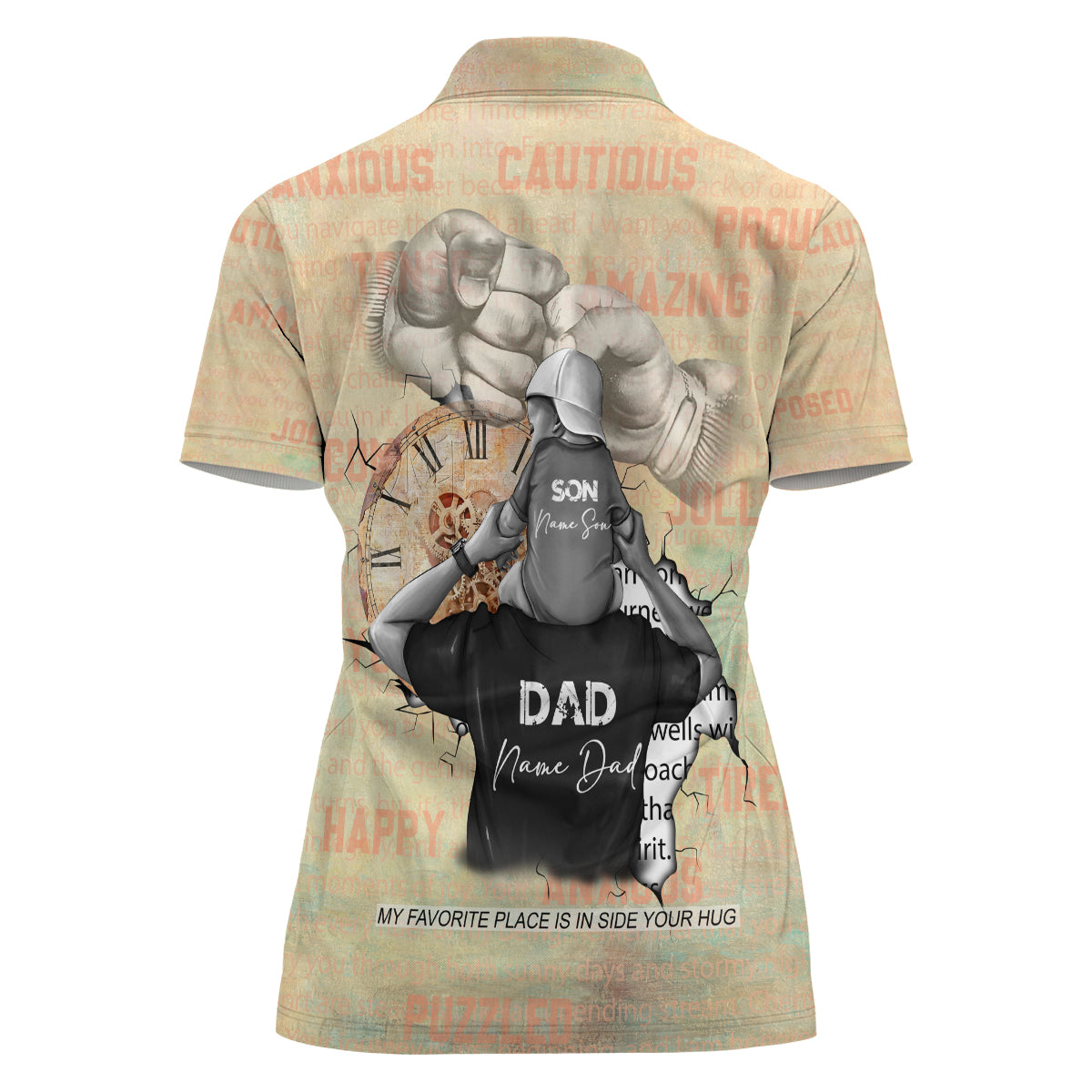 Personalized Father And Son Women Polo Shirt Gift for Dad - Wonder Print Shop