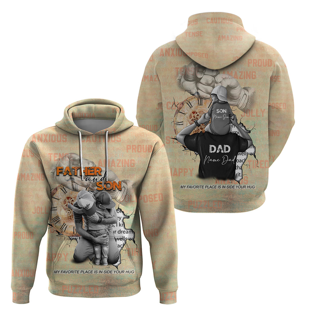 Personalized Father And Son Zip Hoodie Gift for Dad - Wonder Print Shop