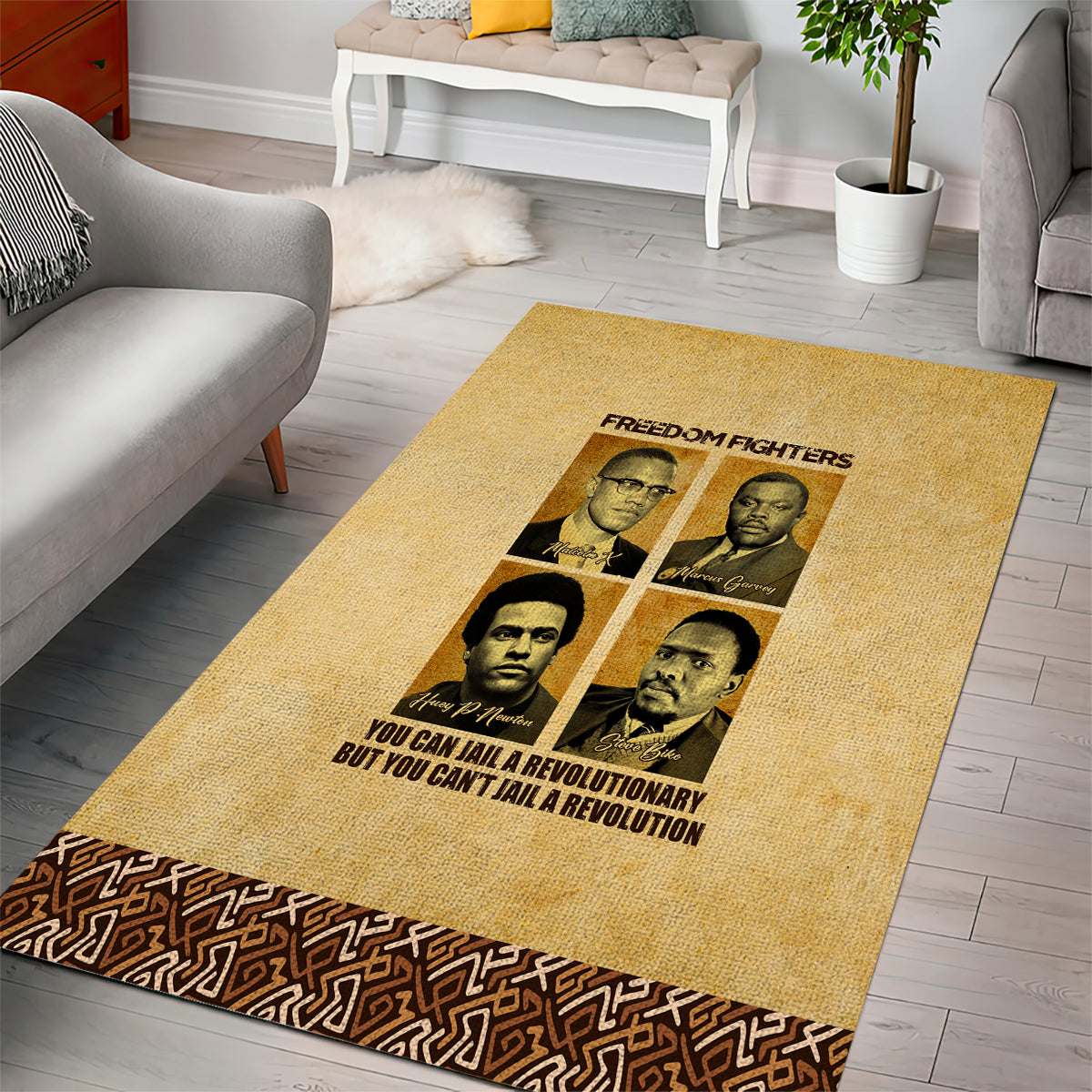 Freedom Fighters Area Rug Civil Rights Leaders Revolution - Wonder Print Shop