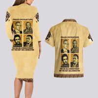 Freedom Fighters Couples Matching Long Sleeve Bodycon Dress and Hawaiian Shirt Civil Rights Leaders Revolution - Wonder Print Shop