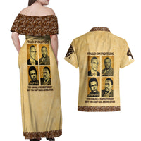 Freedom Fighters Couples Matching Off Shoulder Maxi Dress and Hawaiian Shirt Civil Rights Leaders Revolution - Wonder Print Shop