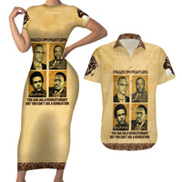 Freedom Fighters Couples Matching Short Sleeve Bodycon Dress and Hawaiian Shirt Civil Rights Leaders Revolution - Wonder Print Shop