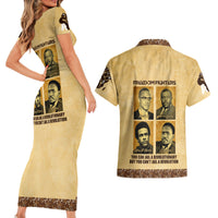 Freedom Fighters Couples Matching Short Sleeve Bodycon Dress and Hawaiian Shirt Civil Rights Leaders Revolution - Wonder Print Shop
