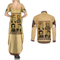 Freedom Fighters Couples Matching Summer Maxi Dress and Long Sleeve Button Shirt Civil Rights Leaders Revolution - Wonder Print Shop