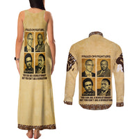 Freedom Fighters Couples Matching Tank Maxi Dress and Long Sleeve Button Shirt Civil Rights Leaders Revolution - Wonder Print Shop