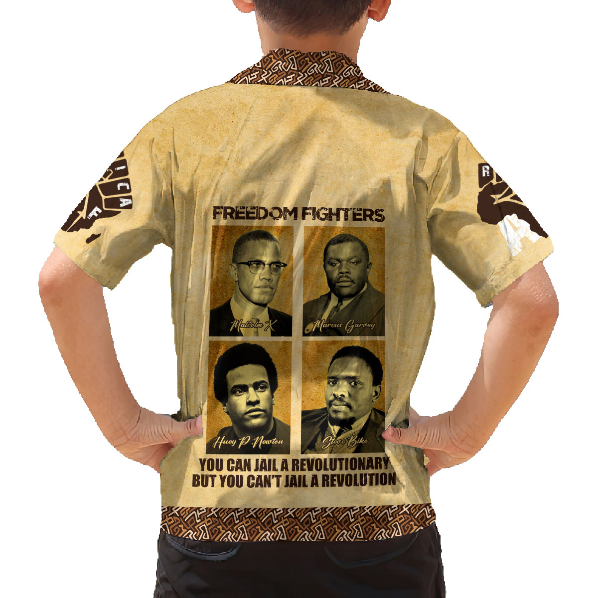 Freedom Fighters Family Matching Off The Shoulder Long Sleeve Dress and Hawaiian Shirt Civil Rights Leaders Revolution - Wonder Print Shop