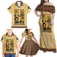 Freedom Fighters Family Matching Off Shoulder Maxi Dress and Hawaiian Shirt Civil Rights Leaders Revolution - Wonder Print Shop
