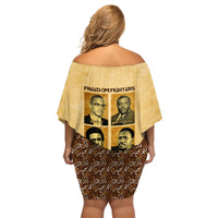 Freedom Fighters Family Matching Off Shoulder Short Dress and Hawaiian Shirt Civil Rights Leaders Revolution - Wonder Print Shop