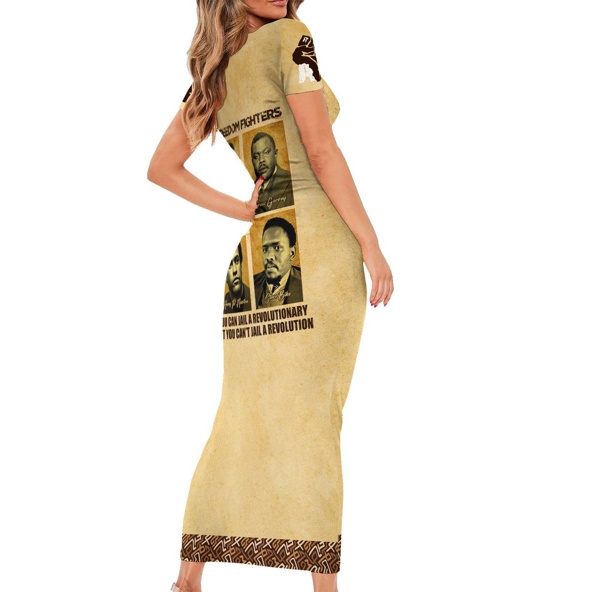 Freedom Fighters Family Matching Short Sleeve Bodycon Dress and Hawaiian Shirt Civil Rights Leaders Revolution - Wonder Print Shop