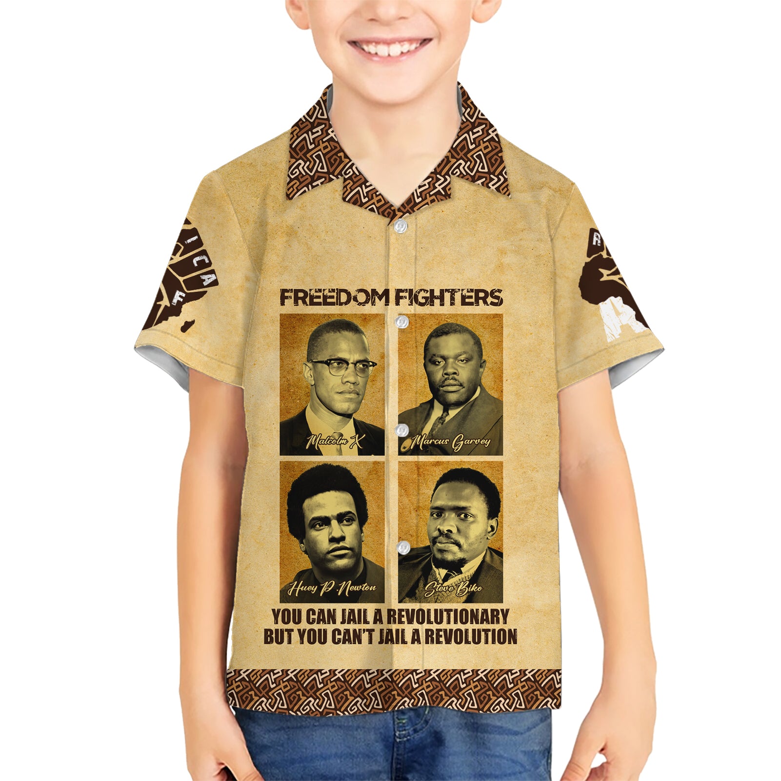 Freedom Fighters Kid Hawaiian Shirt Civil Rights Leaders Revolution - Wonder Print Shop