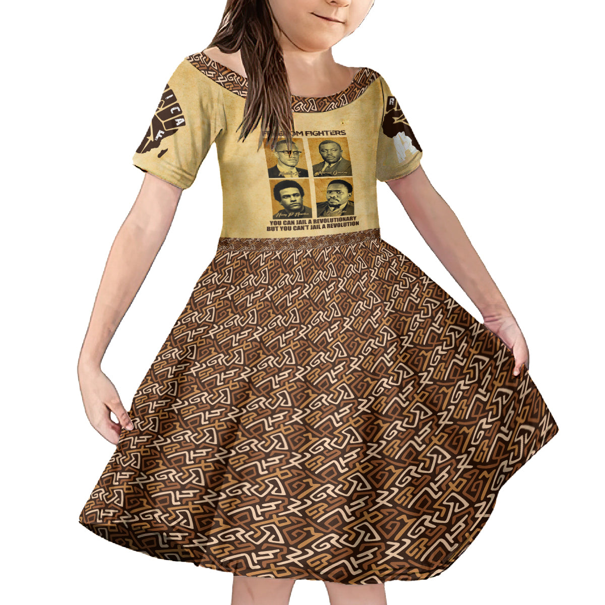 Freedom Fighters Kid Short Sleeve Dress Civil Rights Leaders Revolution - Wonder Print Shop
