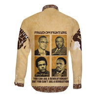 Freedom Fighters Long Sleeve Button Shirt Civil Rights Leaders Revolution - Wonder Print Shop