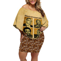 Freedom Fighters Off Shoulder Short Dress Civil Rights Leaders Revolution - Wonder Print Shop