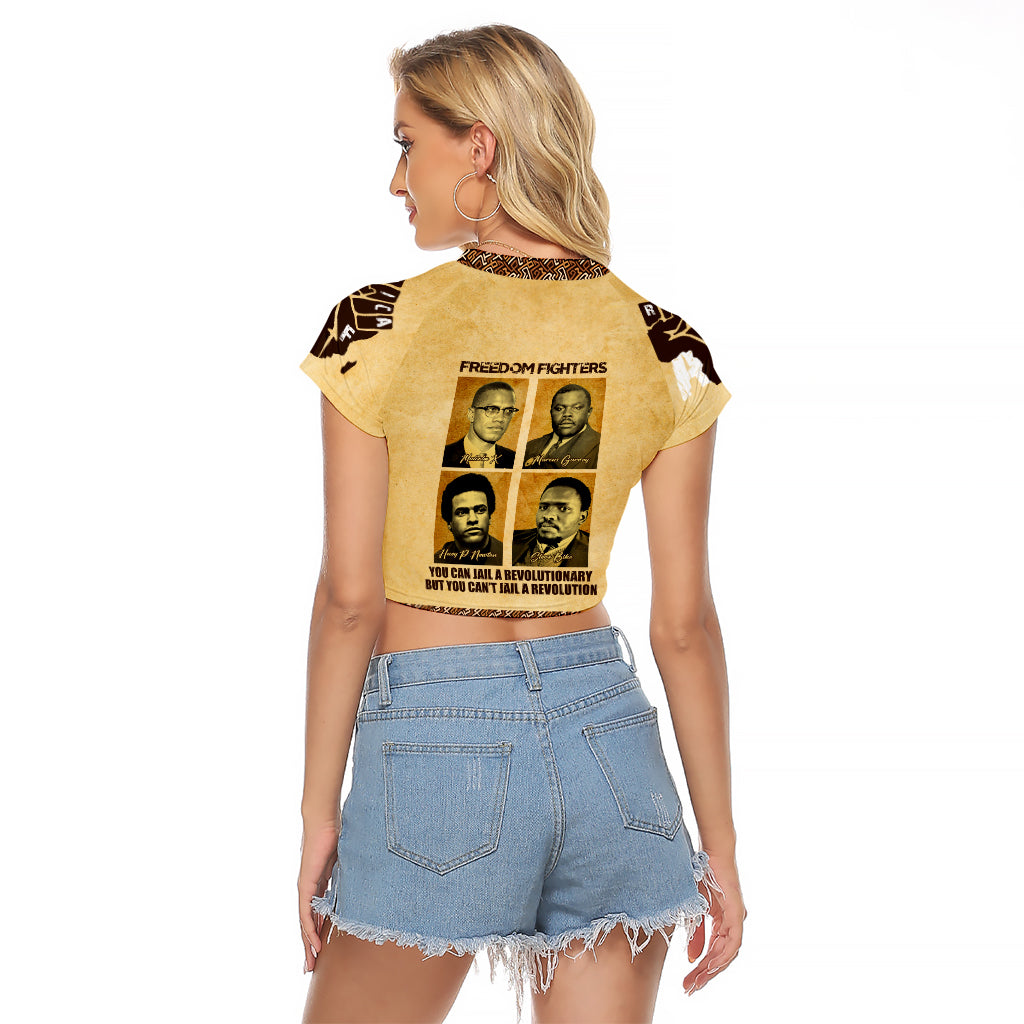 Freedom Fighters Raglan Cropped T Shirt Civil Rights Leaders Revolution - Wonder Print Shop