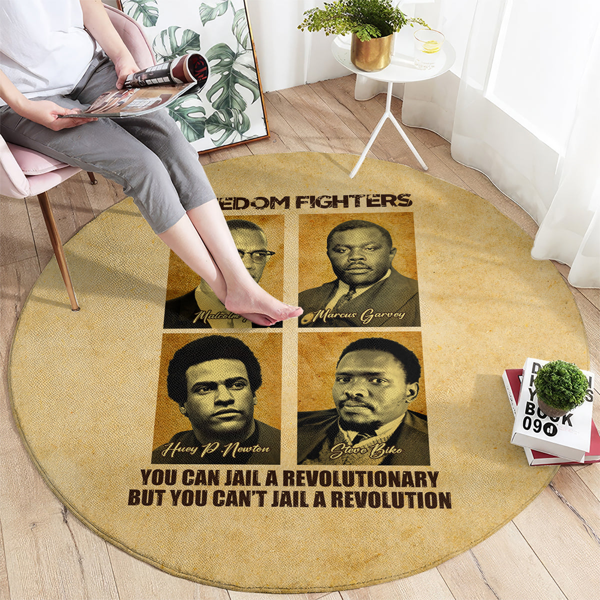 Freedom Fighters Round Carpet Civil Rights Leaders Revolution