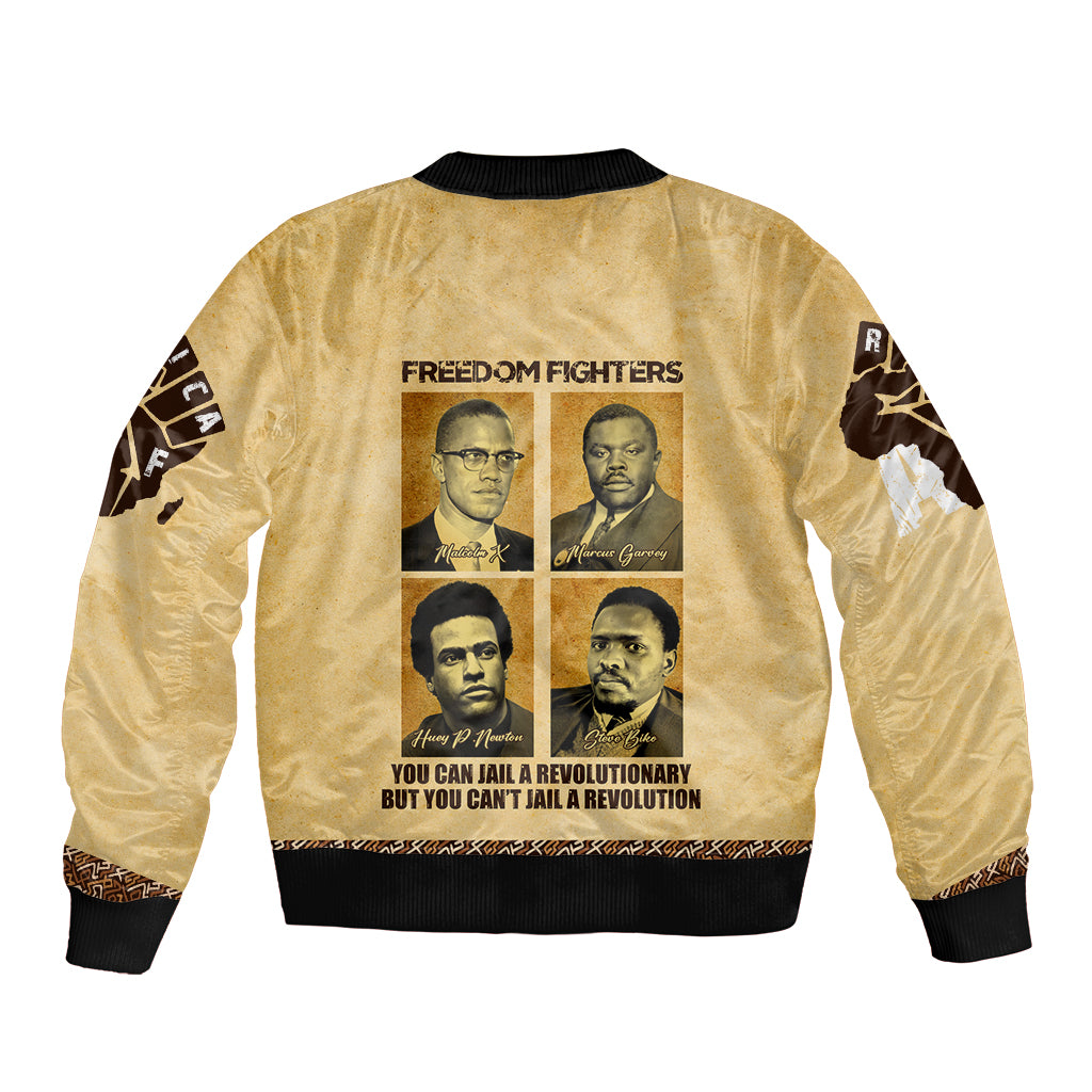 Freedom Fighters Sleeve Zip Bomber Jacket Civil Rights Leaders Revolution - Wonder Print Shop