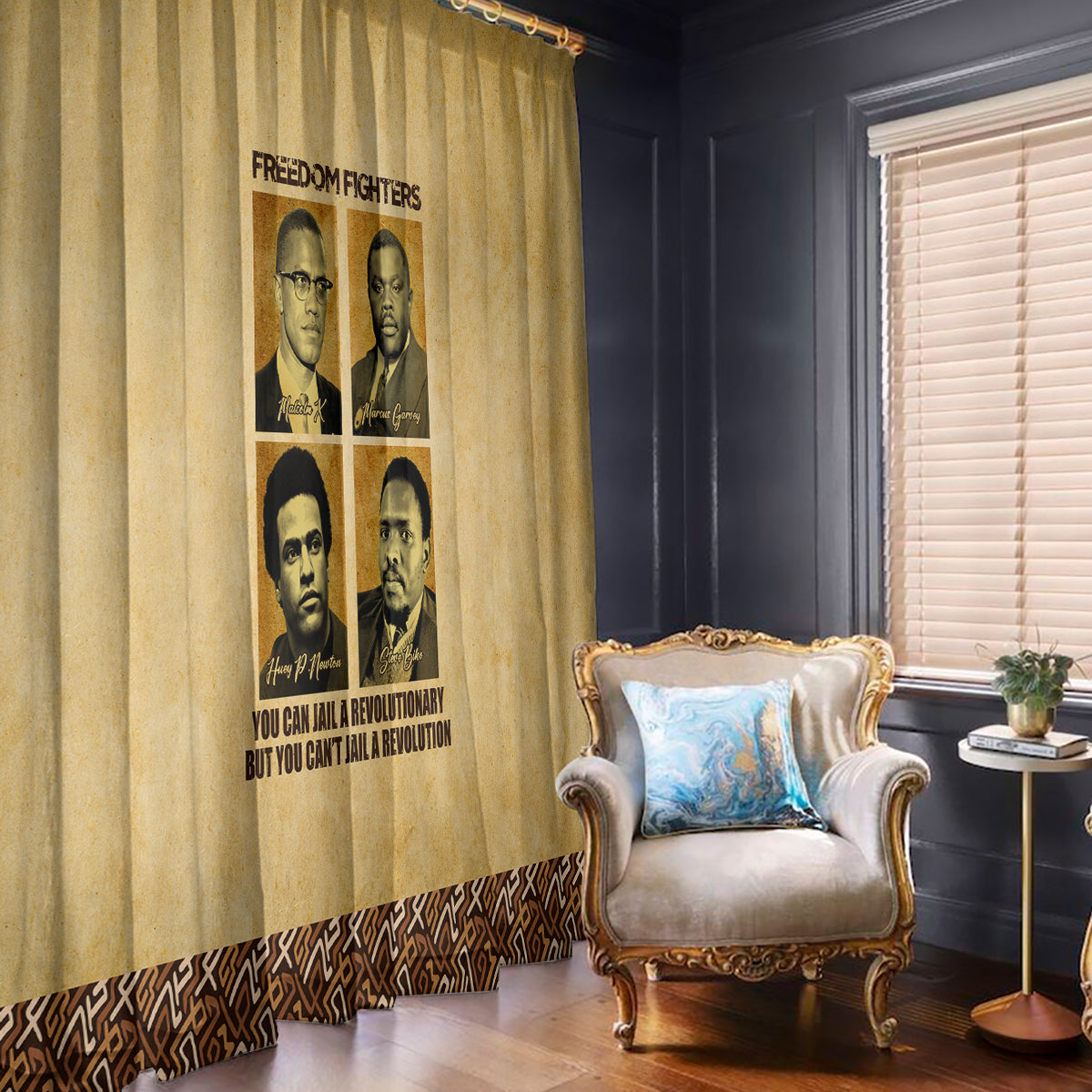 Freedom Fighters Window Curtain Civil Rights Leaders Revolution - Wonder Print Shop
