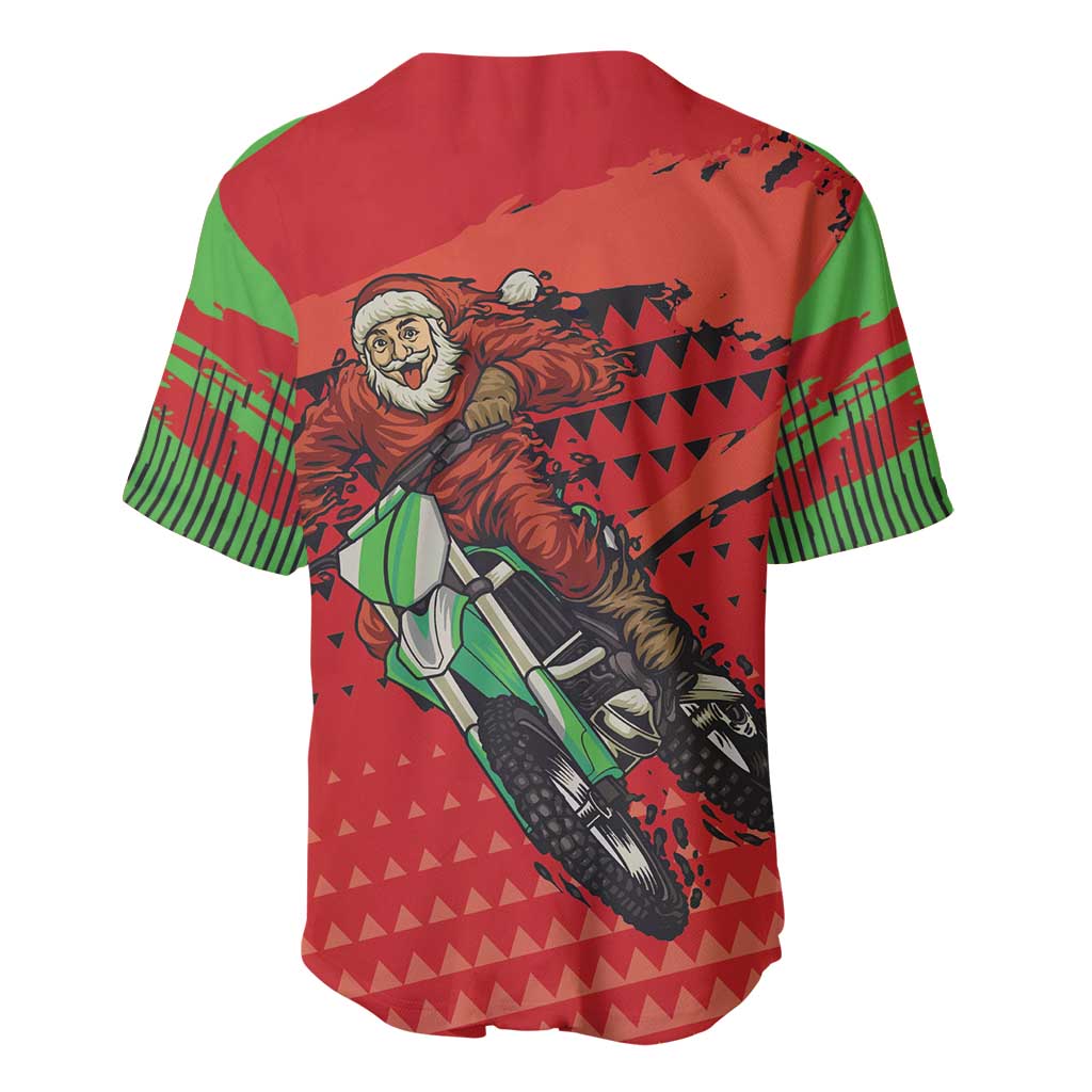 Braaap Baseball Jersey Motorcross Santa Christmas - Wonder Print Shop