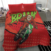 Braaap Bedding Set Motorcross Santa Christmas - Wonder Print Shop