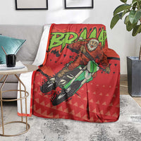 Braaap Blanket Motorcross Santa Christmas