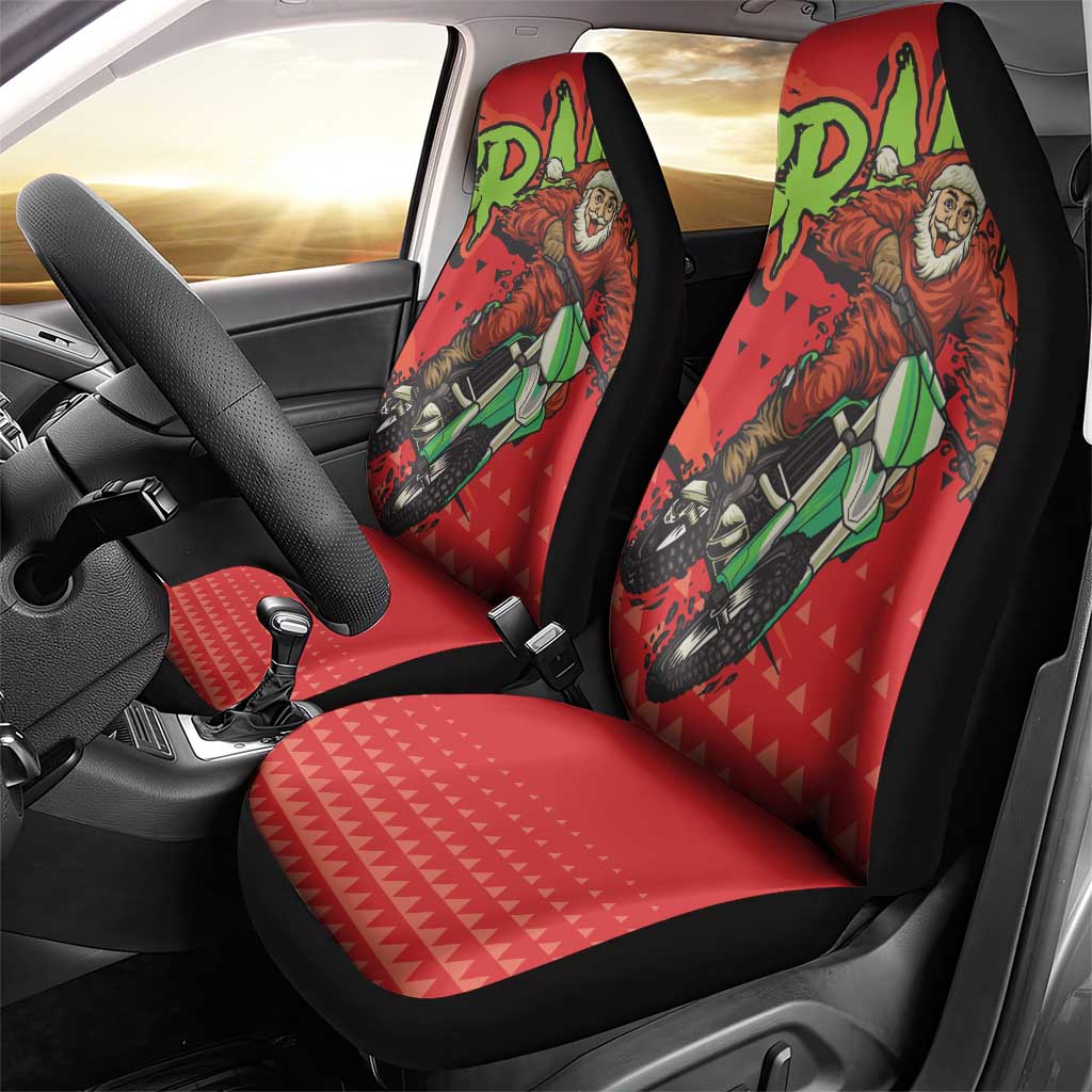Braaap Car Seat Cover Motorcross Santa Christmas - Wonder Print Shop