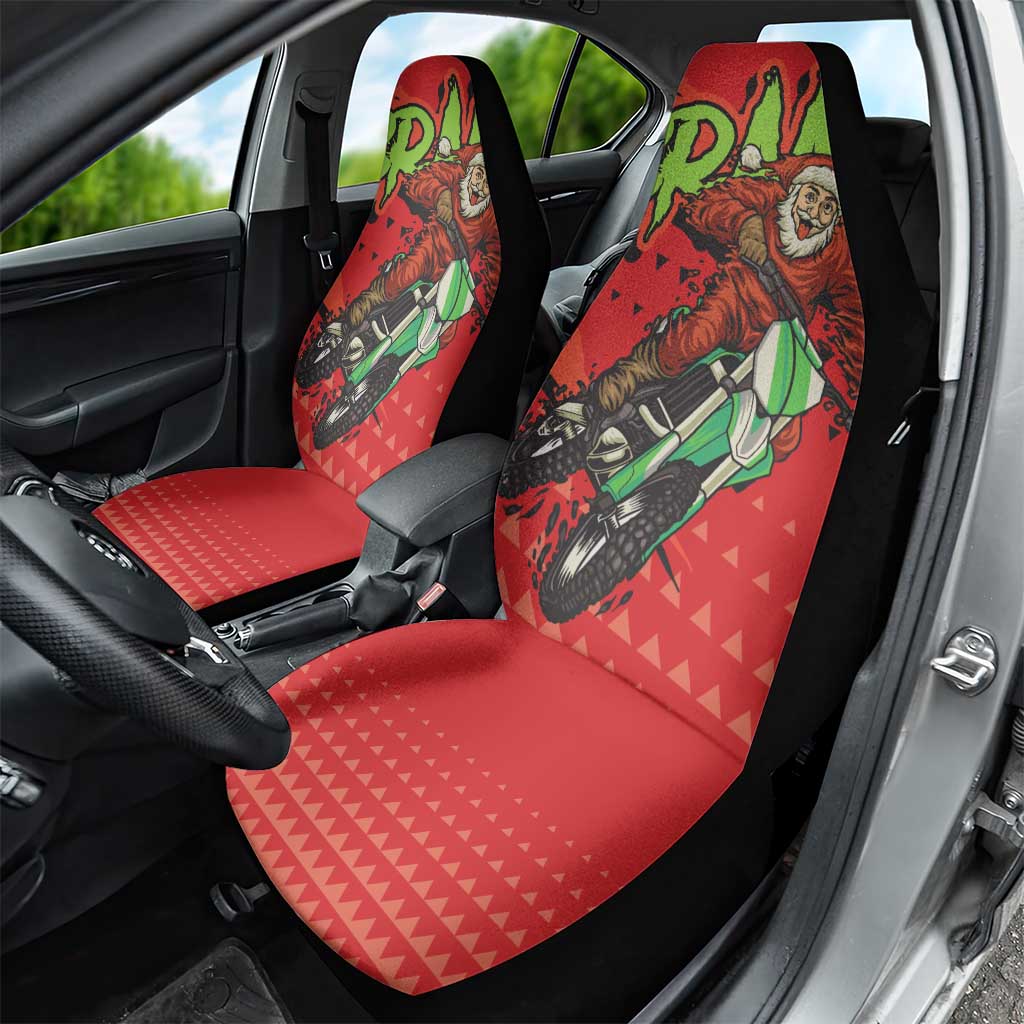 Braaap Car Seat Cover Motorcross Santa Christmas - Wonder Print Shop