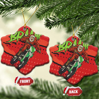 Braaap Ceramic Ornament Motorcross Santa Christmas - Wonder Print Shop