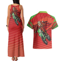 Braaap Couples Matching Tank Maxi Dress and Hawaiian Shirt Motorcross Santa Christmas - Wonder Print Shop