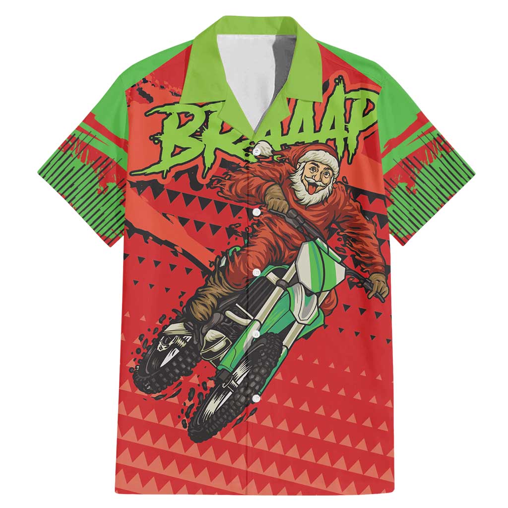 Braaap Family Matching Mermaid Dress and Hawaiian Shirt Motorcross Santa Christmas - Wonder Print Shop