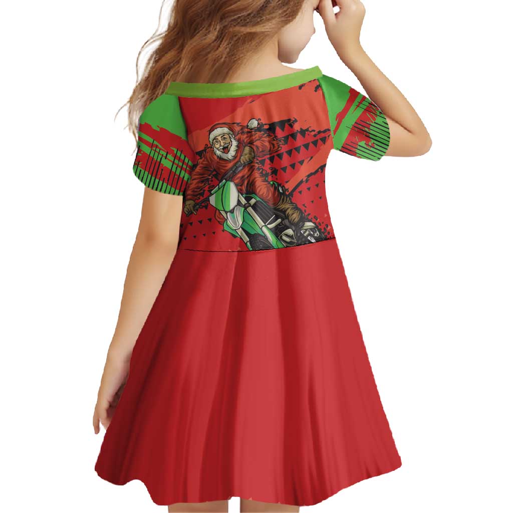 Braaap Family Matching Off Shoulder Maxi Dress and Hawaiian Shirt Motorcross Santa Christmas - Wonder Print Shop