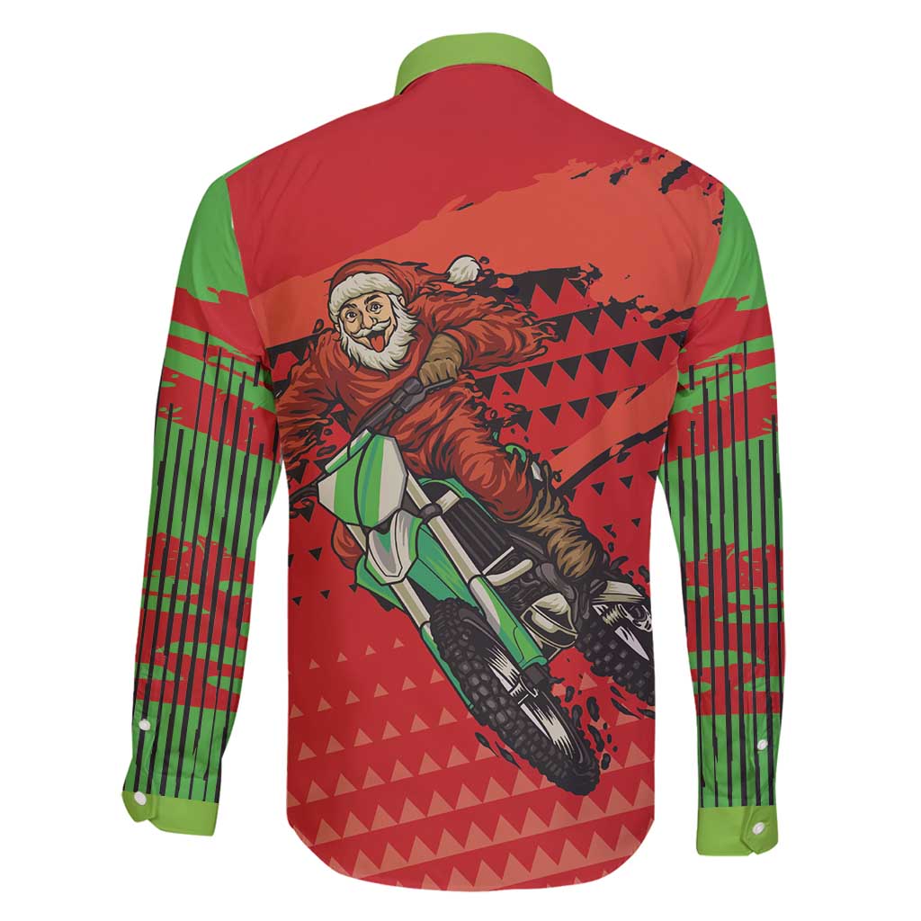 Braaap Family Matching Off Shoulder Short Dress and Hawaiian Shirt Motorcross Santa Christmas - Wonder Print Shop