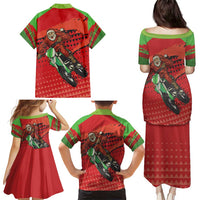 Braaap Family Matching Puletasi and Hawaiian Shirt Motorcross Santa Christmas - Wonder Print Shop