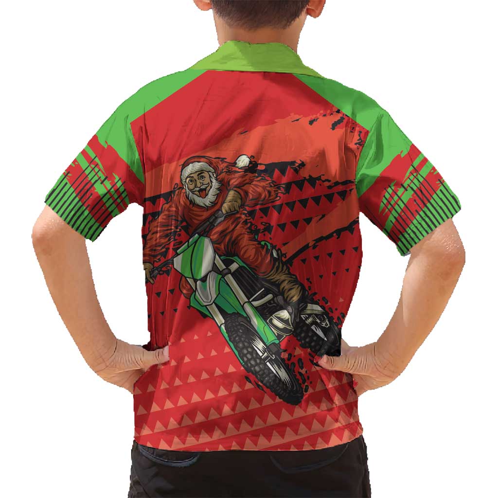 Braaap Family Matching Tank Maxi Dress and Hawaiian Shirt Motorcross Santa Christmas - Wonder Print Shop
