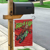 Braaap Garden Flag Motorcross Santa Christmas - Wonder Print Shop