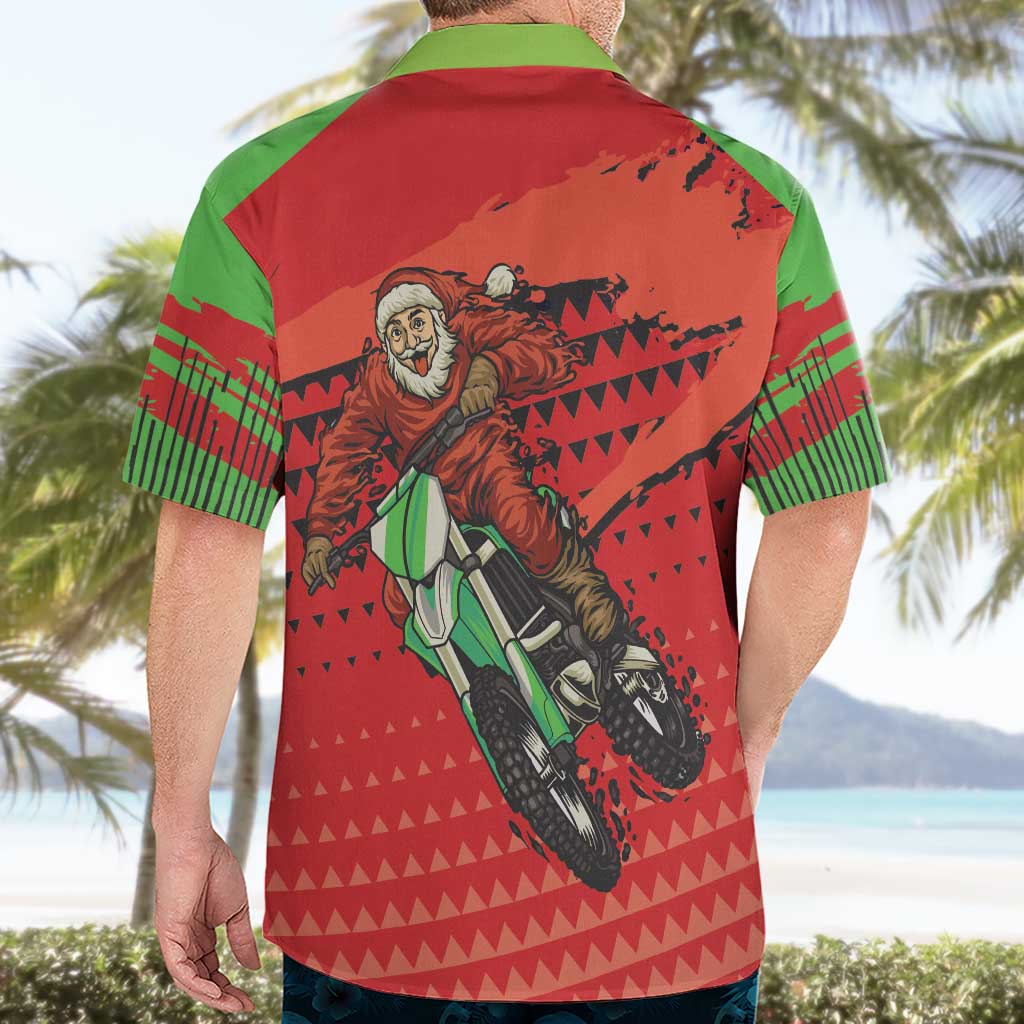 Braaap Hawaiian Shirt Motorcross Santa Christmas - Wonder Print Shop