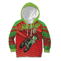 Braaap Kid Hoodie Motorcross Santa Christmas - Wonder Print Shop