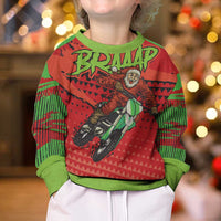 Braaap Kid Ugly Christmas Sweater Motorcross Santa Christmas - Wonder Print Shop