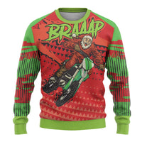Braaap Ugly Christmas Sweater Motorcross Santa Christmas - Wonder Print Shop