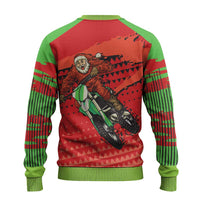 Braaap Ugly Christmas Sweater Motorcross Santa Christmas - Wonder Print Shop