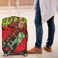 Braaap Luggage Cover Motorcross Santa Christmas - Wonder Print Shop