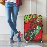 Braaap Luggage Cover Motorcross Santa Christmas - Wonder Print Shop
