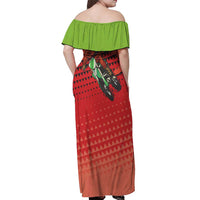 Braaap Off Shoulder Maxi Dress Motorcross Santa Christmas - Wonder Print Shop